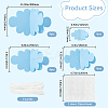 Felt 3D Colud Hanging Ceiling Ornaments HJEW-WH20010-07A-2