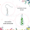 4 Pairs 4 Colors Glass Teardrop with Spiral Pattern Dangle Earring EJEW-FI0001-07-3