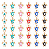 ARRICRAFT 60Pcs 6 Colors Golden Tone Alloy Enamel Beads ENAM-AR0001-53-1