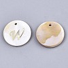 Natural Freshwater Shell Pendants SHEL-N027-04W-1