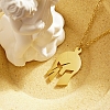 Stylish 304 Stainless Steel Irregular Pendant Necklace for Women's Daily Wear DI7094-1-1