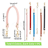 6Pcs 6 Colors PU Imitation Leather Bag Handles FIND-PH0009-50-2