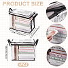 Large Capacity Transparent PVC Plastic Zipper Bags with Handle for Book Storage ABAG-WH0040-60A-3