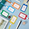 Rectangle Plastic ID Badge Holder with Lanyard AJEW-CP0006-04B-4