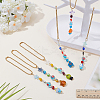 6Pcs Handmade Lampwork Fish Evil Eye Mushroom Pendant Decoration HJEW-AR00014-4