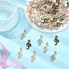 60Pcs 4 Colors Alloy Enamel Pendants ENAM-YW0005-58-5