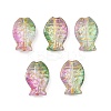 Electroplate and Golden Metal Enlaced Glass Beads EGLA-T029-01K-1