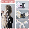 10Pcs 5 Colors  Polyester Resin Bowknot Hair Clips PHAR-CN0001-05-6