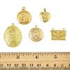 5Pcs 5 Styles Brass Locket Pendants KK-FS0001-90-5