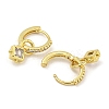 Rack Plating Brass Pave Clear Cubic Zirconia Hoop Earrings for Women EJEW-G410-47G-2