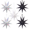 6Pcs 3 Colors Paper Star Pendant Decorations HJEW-GF0001-66B-6