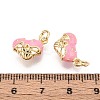 Brass Enamel Pendants KK-T072-26G-3