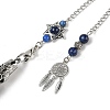 Natural Lapis Lazuli Cone Dowsing Pendulum Big Pointed Pendants AJEW-Z041-01H-AS-2