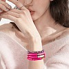4Pcs 4 Style Acrylic Chunky Curved Tube Stretch Bracelet Sets BJEW-SW00074-01-3