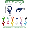 72Pcs 12 Colors Baking Paint Zinc Alloy Lobster Claw Clasps FIND-PH0023-39-2