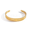 Vintage Hammered 304 Stainless Steel Multi-strand Cuff Bangles for Women AJ6872-5