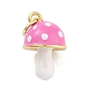 Real 18K Gold Plated Rack Plating Brass Enamel Charms KK-M293-24G-01-1