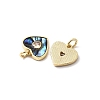 Brass Micro Pave Cubic Zirconia Pendants KK-K384-23C-G-2