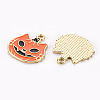Rack Plating Eco-Friendly Alloy Enamel Pendants ENAM-N052-003-RS-3