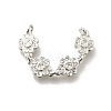 Brass 4 Flowers Links Connector Charms KK-K378-59S-1