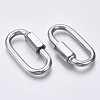 Tarnish Resistant 304 Stainless Steel Screw Carabiner Lock Charms LS-STAS-N087-25B-01-2