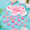 50Pcs 5 Styles UV Plating Rainbow Iridescent Acrylic Beads OACR-TA0004-93C-5