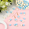 84Pcs 2 Colors Baking Paint Opaque Acrylic Beads FIND-SC0020-83A-5