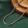 Non-Tarnish 304 Stainless Steel Snake Chain Necklaces NJEW-L160-010P-1