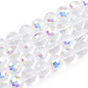 Transparent Electroplate Glass Beads Strands EGLA-TAC0006-05D-1
