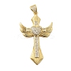 Brass Micro Pave Cubic Zirconia Pendants KK-A266-06A-G-1