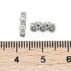 Brass Micro Pave Clear Cubic Zirconia Spacer Bars KK-P302-21B-P-3