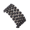 Natural Lava Rock & Cultured Freshwater Pearl Beads Stretch Bracelets for Women BJEW-JB12868-3
