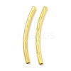 Brass Curved Tube Beads KK-B120-01E-G-1