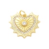 Brass Micro Pave Cubic Zirconia Pendants KK-D325-61G-03-1