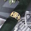 Brass Micro Pave Clear Cubic Zirconia Finger Rings for Women RJEW-Z081-01G-3