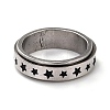 Non-Tarnish 203 Stainless Steel Rotating Spinner Fidget Band Rings for Anxiety Stress Relief LS-RJEW-G118-10P-1