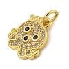 Marine Theme Rack Plating Brass Micro Pave Cubic Zirconia Pendants KK-I718-28G-03-2