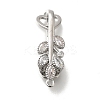 Brass Micro Pave Clear Cubic Zirconia Fold Over Clasps KK-H480-22P-1