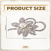 1Pc Flower Zinc Alloy Rhinestone Brooches JEWB-LP0004-13-2