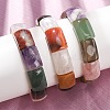 Rectangle Natural Mixed Stone Beaded Stretch Bracelets for Women Men GG-CBA9ACE-C12-1