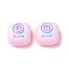 Spray Painted Alloy Enamel Beads PALLOY-M215-15N-1