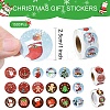 3 Rolls 3 Styles 8 Patterns Christmas Round Dot Self Adhesive Paper Stickers Roll DIY-YW0009-90-2