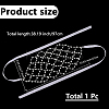 Brass ABS Plastic Pearl Beaded Elastic Headband OHAR-WH20008-02S-2