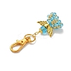 Angel Glass & Alloy Pendant Decorations HJEW-MZ00360-04-4