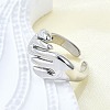 Brass Cuff Rings for Women RJEW-G347-07P-1