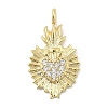 Brass Micro Pave Cubic Zirconia Pendants KK-S514-04D-G-1