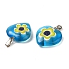 Handmade Millefiori Glass Pendants LAMP-O016-02B-2