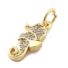 Brass Micro Pave Cubic Zirconia Pendants X-KK-Q029-02A-G-2