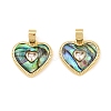 Brass Pave Cubic Zirconia Pendants KK-Z140-24G-1