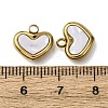304 Stainless Steel Resin Pendants STAS-P406-15A-G-3